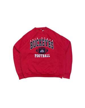 Vintage Ohio State Buckeyes Football Crewneck Sweatshirt Red